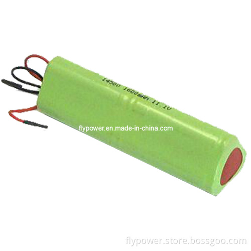 11.1V 1600mAh 14500 Lithium Ion Battery Pack (3S2P of FLC-14500-800)
